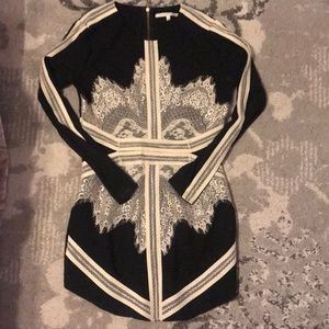 Long sleeve lace detail dress